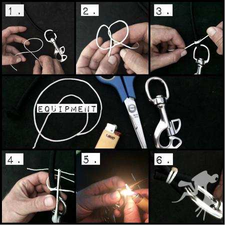 Here are the necessary steps and equipment to make a two half hitch knot with Planet Scuba Mexico